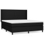 vidaXL Giroletto a Molle con Materasso Nero 180x200 cm in Tessuto