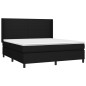 vidaXL Giroletto a Molle con Materasso Nero 180x200 cm in Tessuto