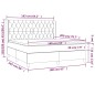 vidaXL Giroletto a Molle con Materasso Nero 160x200 cm in Tessuto