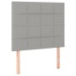 vidaXL Giroletto a Molle con Materasso Grigio Chiaro 80x200 cm Tessuto