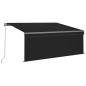 Tenda da Sole Retrattile Manuale con LED 3x2,5 m Antracite Tenda da Sole Retrattile Manuale con LED 3x2,5 m Antracite