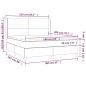 vidaXL Giroletto a Molle con Materasso Nero 160x200 cm in Tessuto
