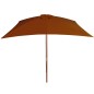 vidaXL Ombrellone da Giardino con Palo in Legno Terracotta 200x300 cm vidaXL Ombrellone da Giardino con Palo in Legno Terracotta 200x300 cm