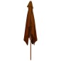vidaXL Ombrellone da Giardino con Palo in Legno Terracotta 200x300 cm vidaXL Ombrellone da Giardino con Palo in Legno Terracotta 200x300 cm