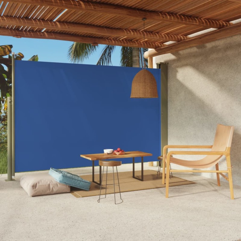 Tenda Laterale Retrattile per Patio 200x300 cm Blu Tenda Laterale Retrattile per Patio 200x300 cm Blu