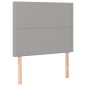 Giroletto a Molle con Materasso Grigio Chiaro100x200 cm Tessuto