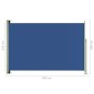 Tenda Laterale Retrattile per Patio 200x300 cm Blu Tenda Laterale Retrattile per Patio 200x300 cm Blu