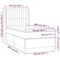 vidaXL Giroletto a Molle con Materasso Grigio Chiaro 90x200 cm Tessuto