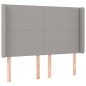 Giroletto a Molle con Materasso Grigio Chiaro 140x190cm Tessuto