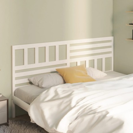vidaXL Testiera per Letto Bianca 186x4x100cm in Legno Massello di Pino