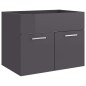 Mobile Sottolavabo Grigio Lucido 60x38,5x46 cm in Truciolato Mobile Sottolavabo Grigio Lucido 60x38,5x46 cm in Truciolato