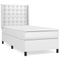Giroletto a Molle con Materasso Bianco 80x200 cm in Similpelle