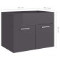 Mobile Sottolavabo Grigio Lucido 60x38,5x46 cm in Truciolato Mobile Sottolavabo Grigio Lucido 60x38,5x46 cm in Truciolato
