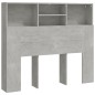 Testiera con Contenitore Grigio Cemento 120x19x103,5 cm Testiera con Contenitore Grigio Cemento 120x19x103,5 cm