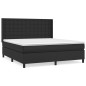 vidaXL Giroletto a Molle con Materasso Nero 180x200 cm in Similpelle