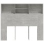Testiera con Contenitore Grigio Cemento 120x19x103,5 cm Testiera con Contenitore Grigio Cemento 120x19x103,5 cm