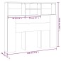 Testiera con Contenitore Grigio Cemento 120x19x103,5 cm Testiera con Contenitore Grigio Cemento 120x19x103,5 cm