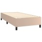 vidaXL Giroletto a Molle con Materasso Cappuccino 100x200cm Similpelle