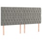 vidaXL Giroletto a Molle con Materasso Grigio Chiaro 200x200cm Velluto
