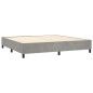 vidaXL Giroletto a Molle con Materasso Grigio Chiaro 200x200cm Velluto