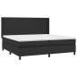 vidaXL Giroletto a Molle con Materasso Nero 200x200 cm in Similpelle