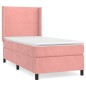 vidaXL Giroletto a Molle con Materasso Rosa 80x200 cm in Velluto