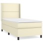 Giroletto a Molle con Materasso Crema 100x200 cm in Similpelle