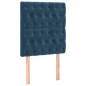 Giroletto a Molle con Materasso Blu Scuro 80x200 cm in Velluto