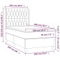 vidaXL Giroletto a Molle con Materasso Blu Scuro 100x200 cm in Velluto