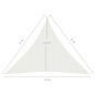 Vela Parasole 160 g/m² Bianca 4x4x4 m in HDPE Vela Parasole 160 g/m² Bianca 4x4x4 m in HDPE