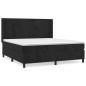vidaXL Giroletto a Molle con Materasso Nero 180x200 cm in Velluto