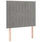 Giroletto a Molle con Materasso Grigio Chiaro 90x200 cm Velluto