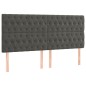 vidaXL Giroletto a Molle con Materasso Grigio Scuro 200x200 cm Velluto