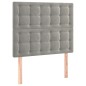 vidaXL Giroletto a Molle con Materasso Grigio Chiaro 90x190 cm Velluto