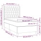 Giroletto a Molle con Materasso Rosa 90x190 cm in Velluto