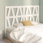 Testiera per Letto Bianca 146x4x100cm in Legno Massello di Pino Testiera per Letto Bianca 146x4x100cm in Legno Massello di Pino