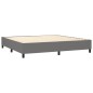 Letto a Molle Materasso e LED Grigio Scuro 200x200cm in Tessuto Letto a Molle Materasso e LED Grigio Scuro 200x200cm in Tessuto