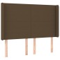 Giroletto a Molle con Materasso Marrone Scuro 140x190cm Tessuto