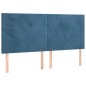 Giroletto a Molle con Materasso Blu Scuro 160x200 cm in Velluto