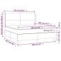 Giroletto a Molle con Materasso Blu Scuro 160x200 cm in Velluto