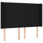 Giroletto a Molle con Materasso Nero 140x200 cm in Tessuto