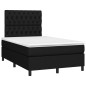 vidaXL Letto a Molle con Materasso e LED Nero 120x200cm in Tessuto vidaXL Letto a Molle con Materasso e LED Nero 120x200cm in Tessuto