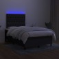 vidaXL Letto a Molle con Materasso e LED Nero 120x200cm in Tessuto vidaXL Letto a Molle con Materasso e LED Nero 120x200cm in Tessuto