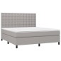 vidaXL Letto a Molle Materasso e LED Grigio Chiaro 180x200 cm Tessuto vidaXL Letto a Molle Materasso e LED Grigio Chiaro 180x200 cm Tessuto
