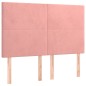 Giroletto a Molle con Materasso Rosa 140x190 cm in Velluto