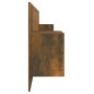 Testiera per Letto con Armadietti Legno Multistrato Rovere Fumo Testiera per Letto con Armadietti Legno Multistrato Rovere Fumo