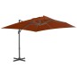 Ombrellone a Sbalzo con Palo in Alluminio 300x300 cm Terracotta Ombrellone a Sbalzo con Palo in Alluminio 300x300 cm Terracotta