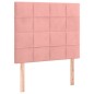Giroletto a Molle con Materasso Rosa 90x190 cm in Velluto