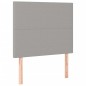 Letto a Molle Materasso e LED Grigio Chiaro 100x200 cm Tessuto