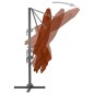 Ombrellone a Sbalzo con Palo in Alluminio 300x300 cm Terracotta Ombrellone a Sbalzo con Palo in Alluminio 300x300 cm Terracotta